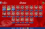 Relación de 23 jugadores convocados para la Eurocopa.