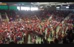 La afición celebra el gol en Anaitasuna