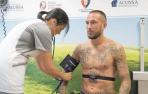 Digard, durante el reconocimiento médico con Osasuna.