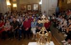 Cientos de personas abarrotaron el templo del santuario de San Miguel en el día grande. En la foto, la misa mayor de las 12.30.