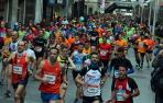 Participantes en la salida de la Media Maratón tudelana del pasado año.