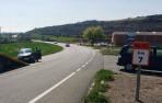 Tres heridos leves tras una colisión en el cruce de Morentin