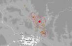 Epicentros de los terremotos de marzo al norte de Pamplona.