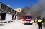 Incendio en el antiguo matadero de Pamplona