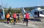 Un conductor, trasladado en helicóptero al CHN tras sufrir un posible aneurisma