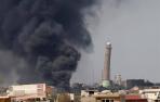La Mezquita al Nuri en Mosul, con su minarete inclinado