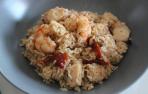 Arroz con pulpo y tomate seco