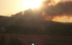 Declarado un incendio próximo a viviendas en Falces