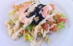 Pasta con salsa de miel mostaza