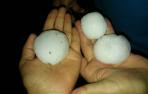 Espectacular granizada en la Valdorba y la zona de Sangüesa
