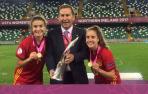 El feliz regreso de las navarras Ane Azkona y Maite Oroz, campeonas de Europa sub-19