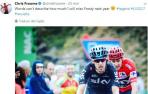 Froome se rinde ante Mikel Nieve con un emotivo mensaje en Twitter