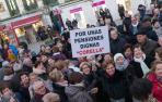 Manifestación de pensionistas en Tudela y Pamplona