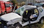 Un herido grave al chocar un camión y un todoterreno en Sarasa