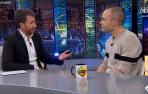 Cachondeo por la canción que ha sonado al recibir a Iniesta en 'El Hormiguero'