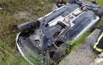 Tres heridos en un accidente en la A15 en Esquíroz