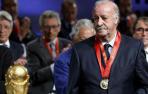 Del Bosque tras recibir la medalla de honor de la FEF.
