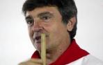 Miguel Reta, pastor del encierro, con 'San Fermín SÍ, San Fermin BAI'