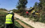 Una persona trasladada al CHN tras salirse un vehículo de la vía en Garínoain