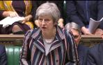 Theresa May, durante su discurso en la Cámara de los Comunes.
