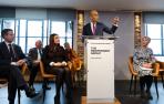 Rueda de prensa del ex diputado laborista del Reino Unido Chuka Umunna junto al resto de dimisionarios.