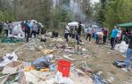 Tudela recogió el lunes la basura de las comidas del Ángel del domingo