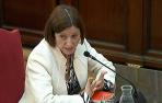 La expresidenta del Parlament Carme Forcadell durante su declaración en el juicio del "procés".