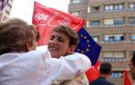 Pedro Sánchez visita Pamplona durante la campaña electoral