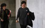 La consejera María Solana, tras la comparecencia en el Parlamento de Navarra por el programa de educación Skolae.