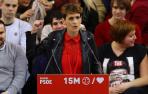 María Chivite, en un acto electoral en el Navarra Arena.