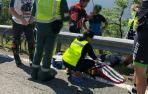 Motorista herido al caer y chocar contra una bionda en la NA-7500