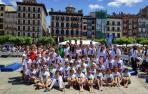 Participantes en la fiesta final de la Asociación de Entidades Deportivas y de Ocio de Navarra, celebrada este fin de semana.