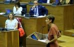 Compromisos, inconcreciones y omisiones en el discurso del Pleno de Investidura de María Chivite