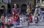 Despedida de los gigantes en fiestas de Estella