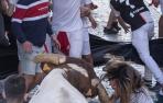 Una mujer, golpeada por un manso en el último encierro de fiestas de Estella