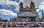 Despedida de los gigantes en fiestas de Estella