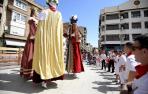 Fotos del encierro y de la comparsa de gigantes y cabezudos de fiestas de Peralta 2019