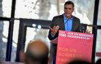 El presidente del Gobierno en funciones Pedro Sánchez, durante su intervención en el Consejo de Política Municipal en Toledo.
