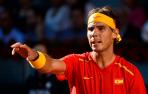 Rafael Nadal, durante su partido de Copa Davis