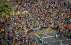 Huelga general y marchas independentistas en Barcelona