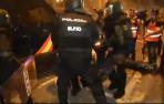 Un antidisturbios herido en los incidentes en Barcelona