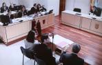 Imagen de la señal institucional de la Audiencia Provincial de Santiago de Compostela, del testimonio de los tres expertos forenses que participaron en el levantamiento del cadáver de Diana Quer.