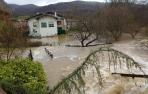 Viviendas anegadas en Ziordia