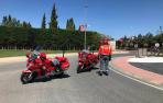 Patrulla de la Policía Foral en el Día de la cereza de Milagro.