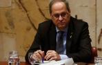 El presidente de la Generalitat, Quim Torra, durante la última reunión del Govern antes de las fiestas navideñas.