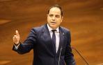 Ramón Alzórriz, durante su intervención al pleno de investidura de María Chivite.