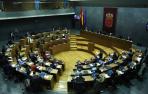 Vista del hemiciclo del Parlamento foral, durante la celebración de un pleno reciente.