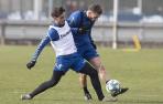 El lateral de Osasuna, Nacho Vidal, en un entrenamiento