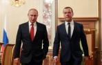 El presidente de Rusian Vladimir Putin y el primer ministro Dmitri Medvédev