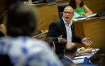 Carlos Gimeno, en el Parlamento de Navarra.